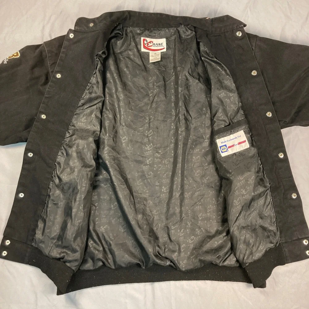 Chase Authentics NASCAR Stars of Today Racing Jacket XL Black Cotton‎ Twill Snap